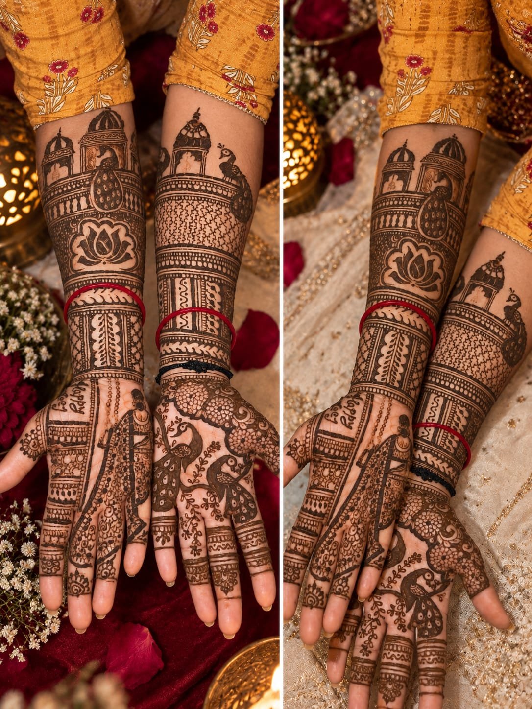Full arm bridal mehndi designs