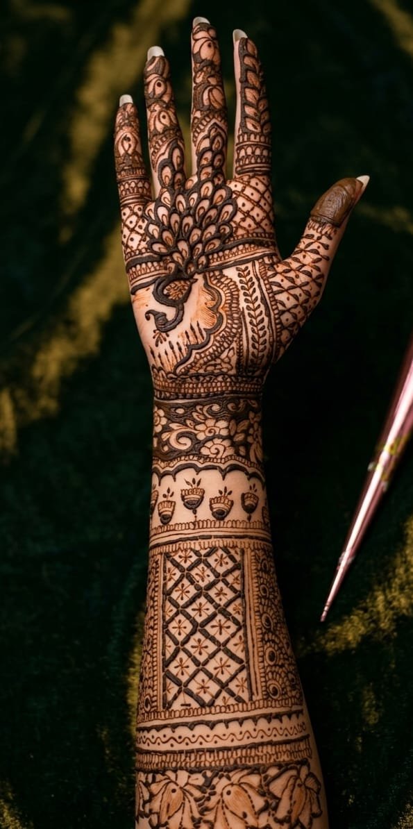 Peacock mehndi artist Varanasi